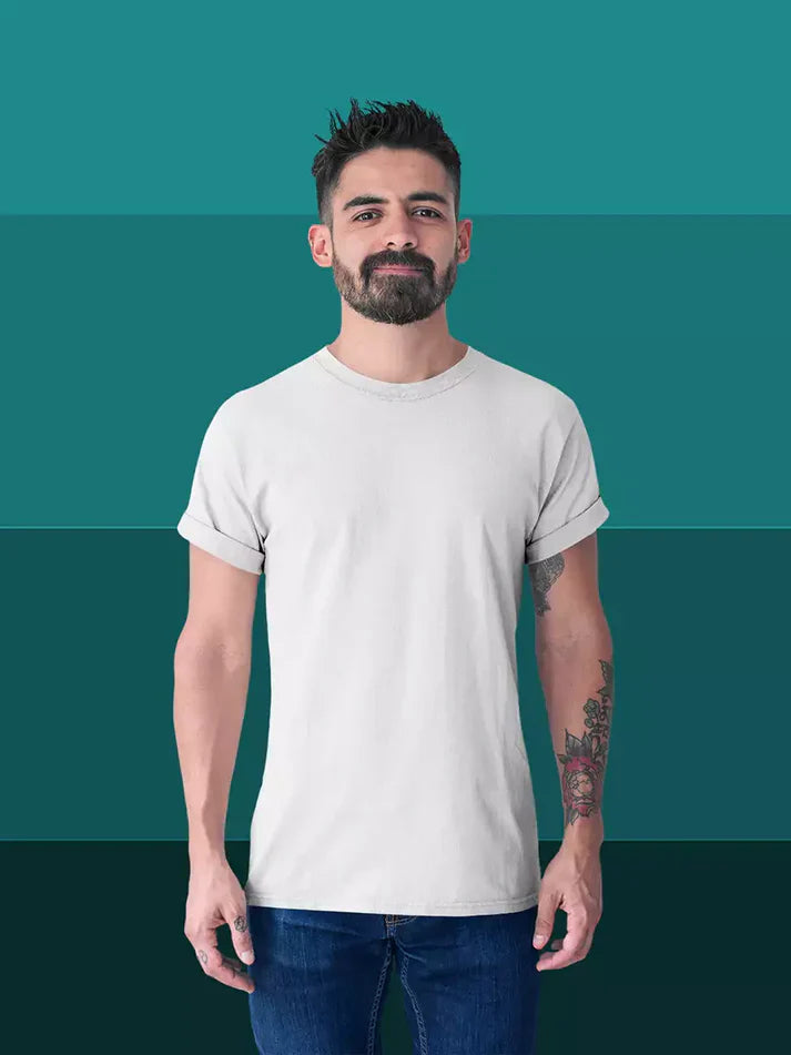 White plain t Shirt for men