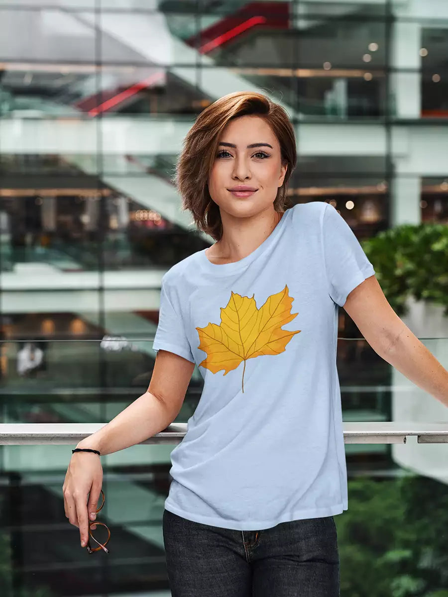 Autumn Leaf Sea blue T-Shirt