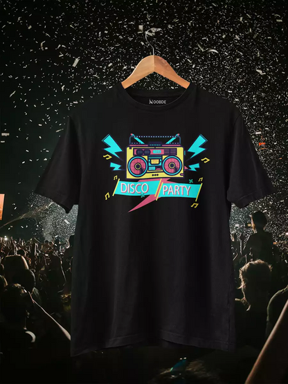 Disco Party Black T-Shirt for Men