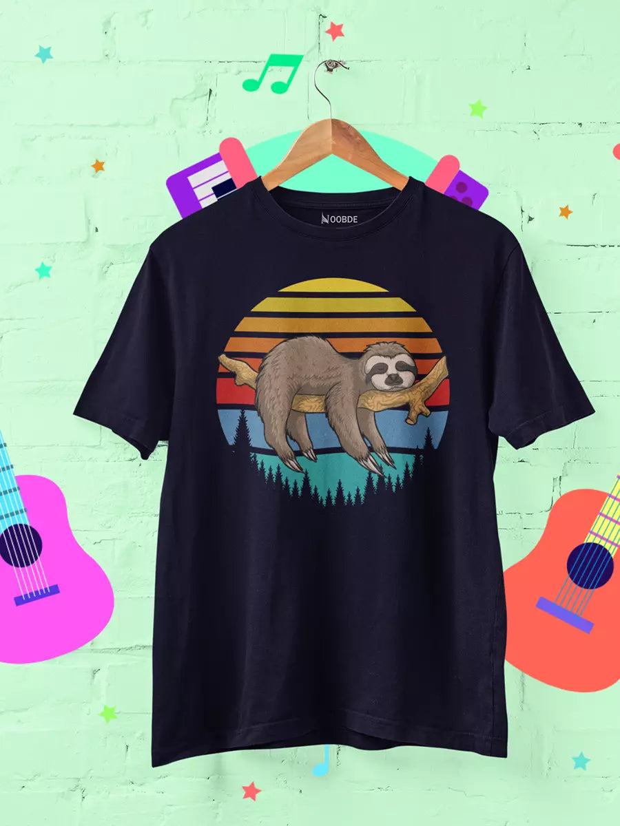 Blue lazzy sloth t shirt 