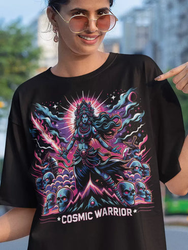 Comsic Warrior - Black Oversized Unisex T-Shirt