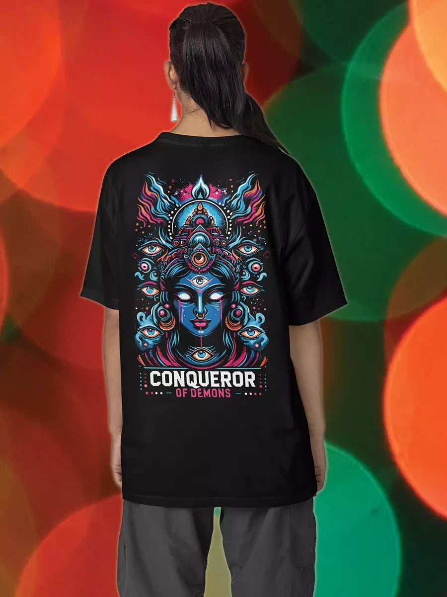 Conqueror of Demons - Black Oversized Unisex T-Shirt