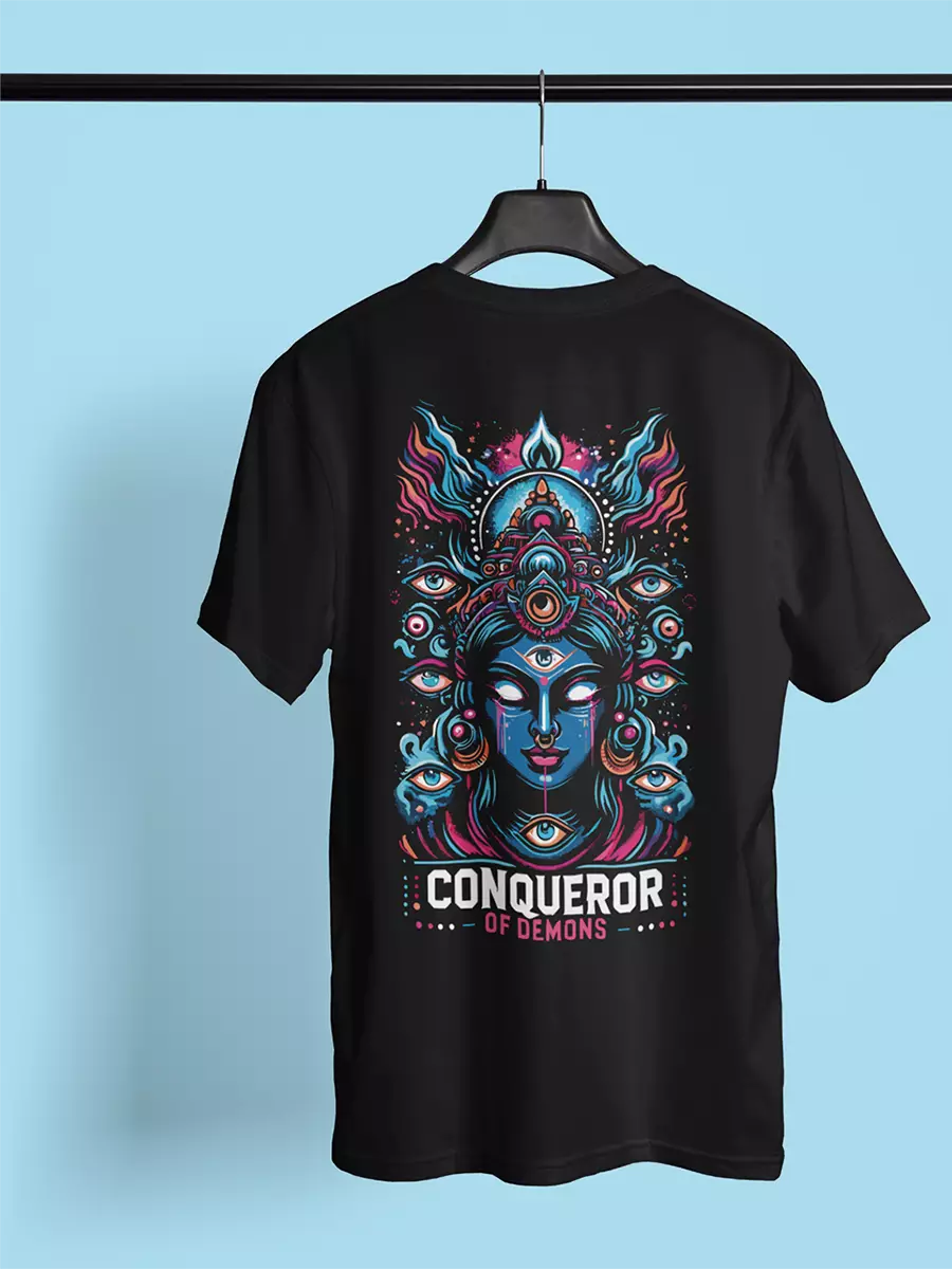 Conqueror of Demons - Black Oversized Unisex T-Shirt