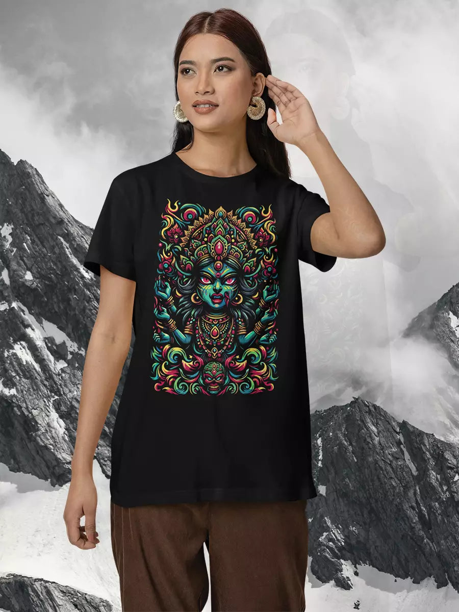 Divine Vibes - Black Oversized Unisex T-Shirt