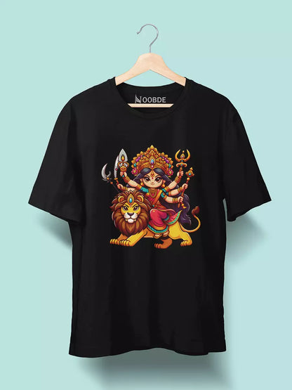 Navratri Warrior - White Oversized Unisex T-Shirt