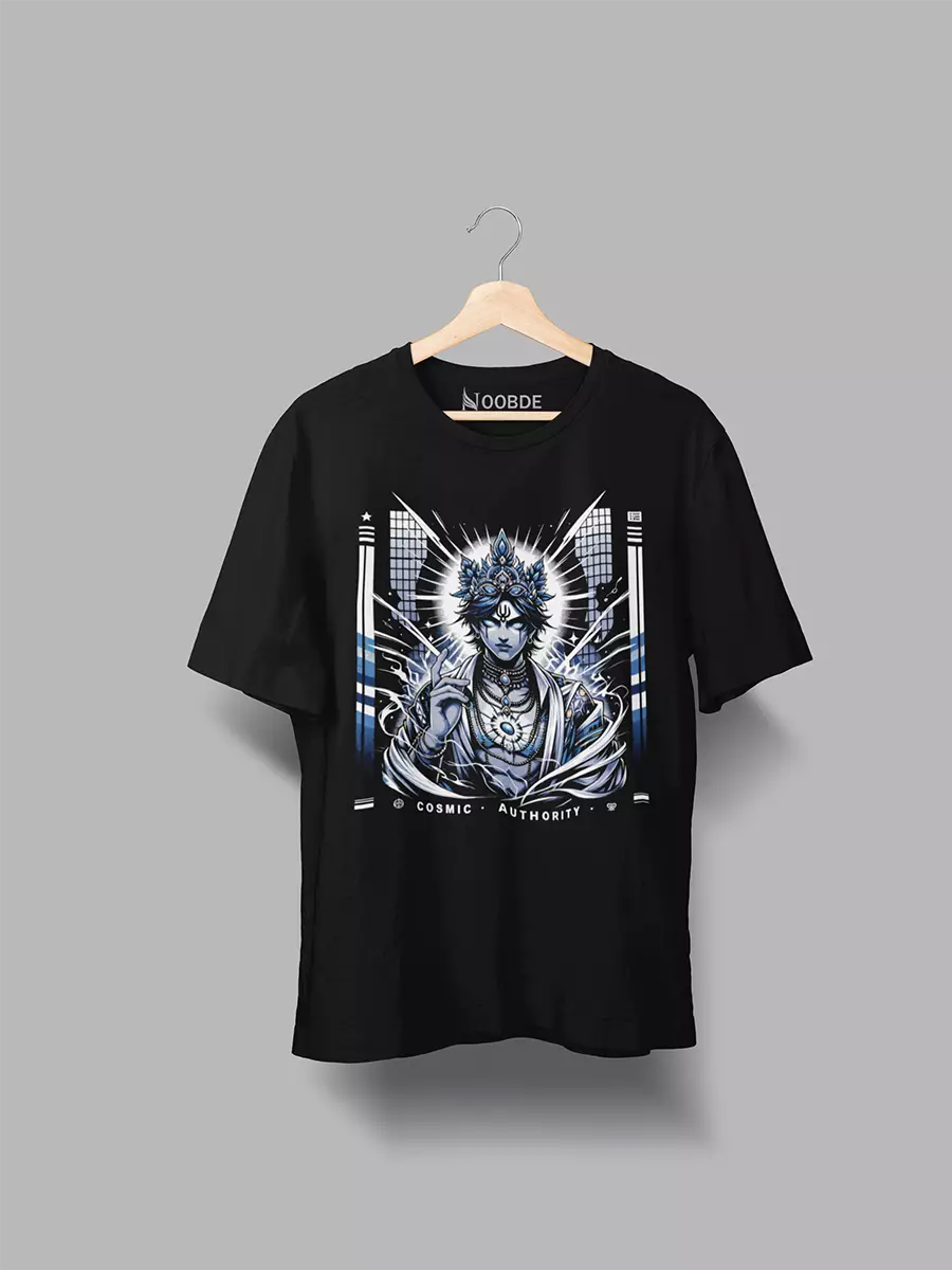 Cosmic Authority - Black Oversized Unisex T-Shirt