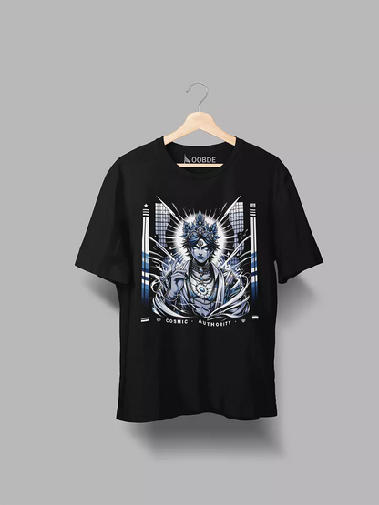 Cosmic Authority - Black Oversized Unisex T-Shirt