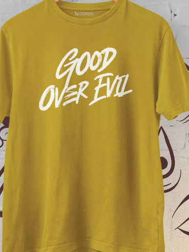 Good Over Evil - Mustard Yellow  Regular Man's T-Shirt