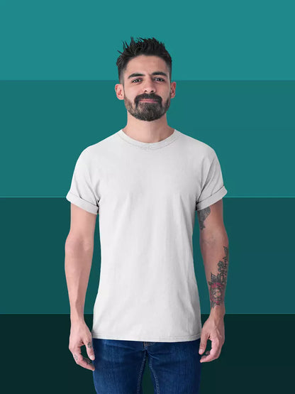 white plain t shirt for men