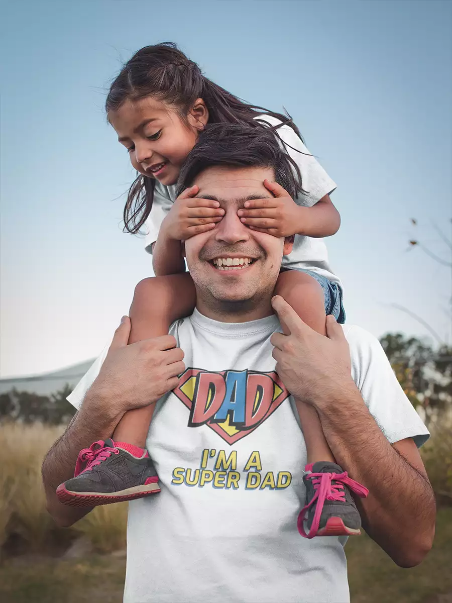 super dad white t shirt 