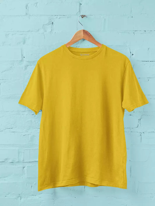 Plain Mustard Yellow T-shirt for Men 