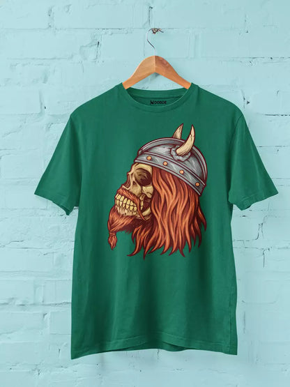 green Hairy Monkey Skeleton Printed T-Shirt