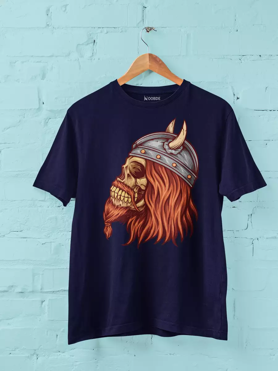 navy blue Hairy Monkey Skeleton T-Shirt