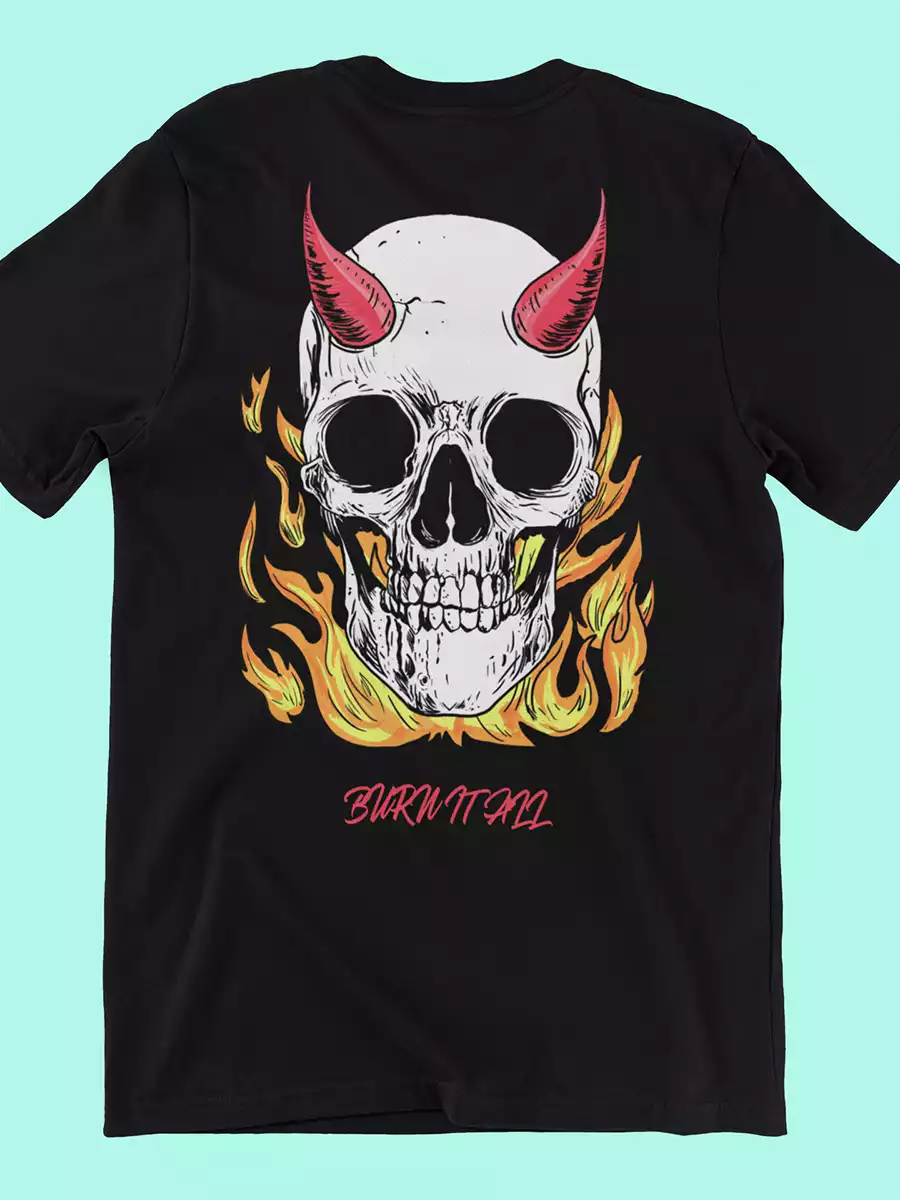 Horned Skull-Burn to Hell-Reverse look