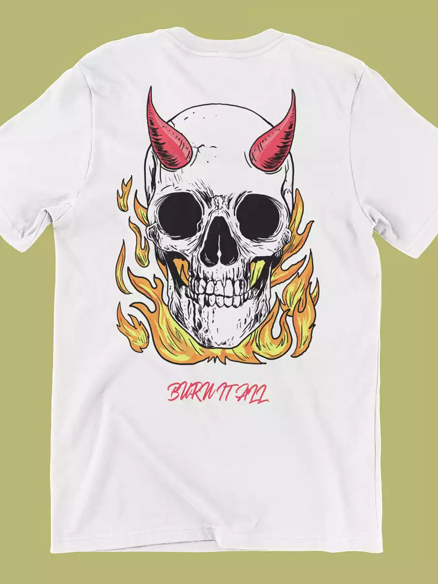 Horned Skull-Burn to Hell-Reverse look